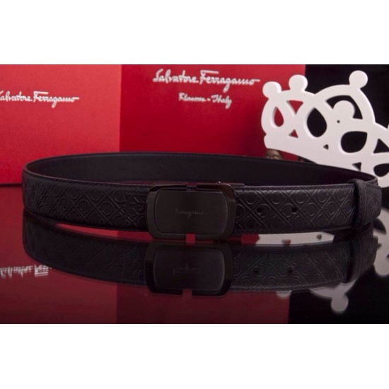 Ferragamo Gentle Monster leather belt with double gancini buckle GM106-SFM-T1644