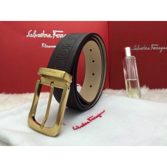Ferragamo Gentle Monster leather belt with double gancini buckle GM109-SFM-T1642