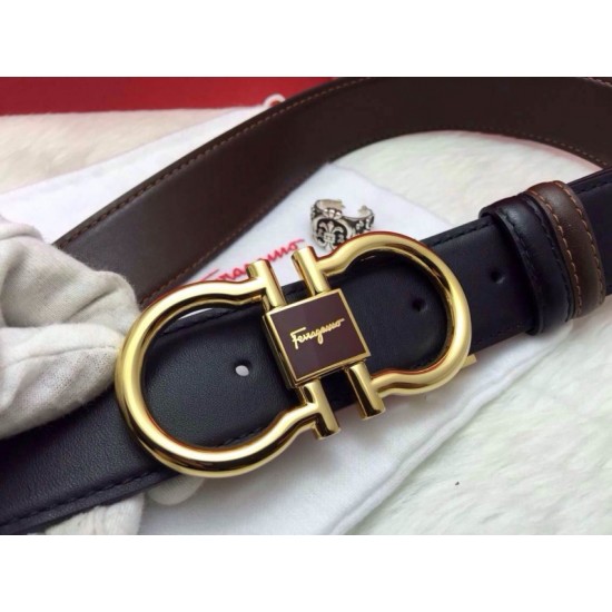 Ferragamo Gentle Monster leather belt with double gancini buckle GM115-SFM-T1636