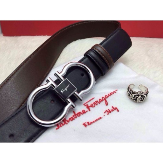 Ferragamo Gentle Monster leather belt with double gancini buckle GM116-SFM-T1635