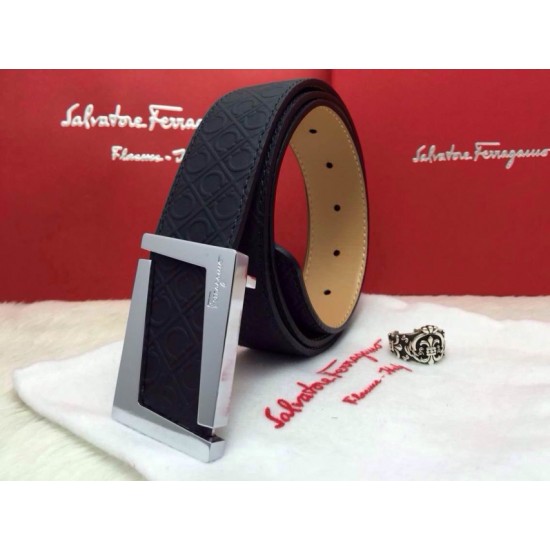 Ferragamo Gentle Monster leather belt with double gancini buckle GM118-SFM-T1633