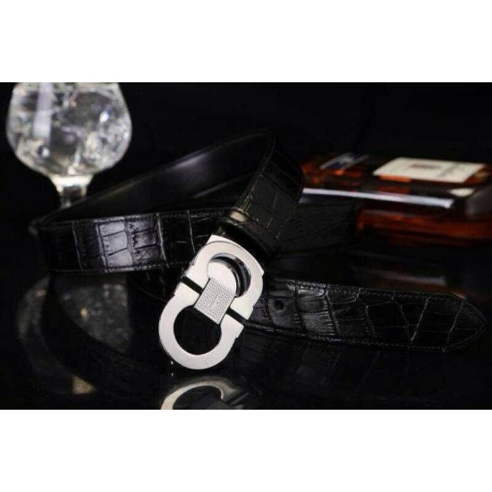 Ferragamo Gentle Monster leather belt with double gancini buckle GM119-SFM-T1632