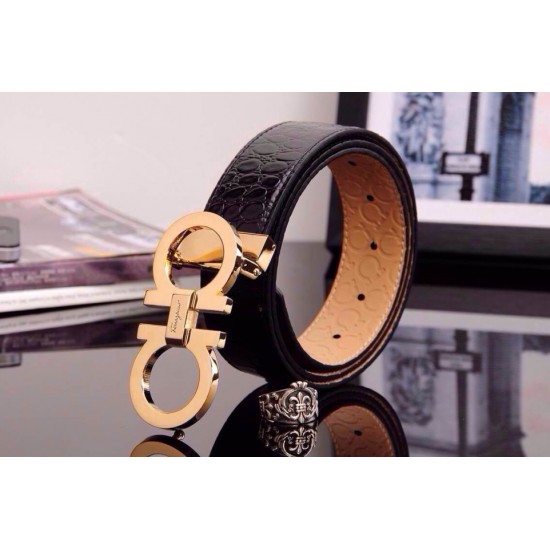 Ferragamo Gentle Monster leather belt with double gancini buckle GM121-SFM-T1630