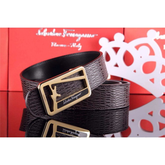 Ferragamo Gentle Monster leather belt with double gancini buckle GM149-SFM-T1602