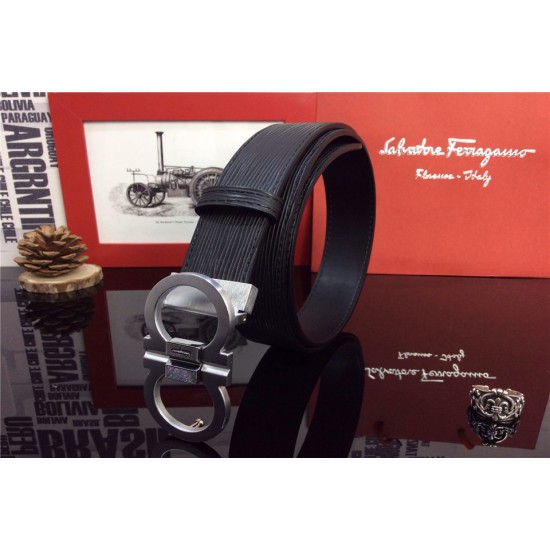 Ferragamo Gentle Monster leather belt with double gancini buckle GM152-SFM-T1599