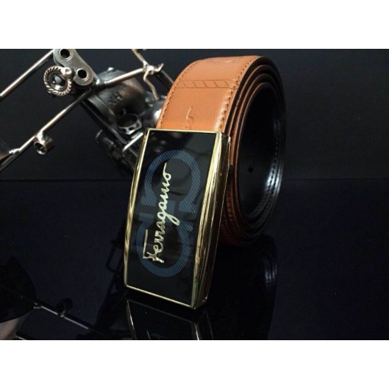 Ferragamo Gentle Monster leather belt with double gancini buckle GM155-SFM-T1596