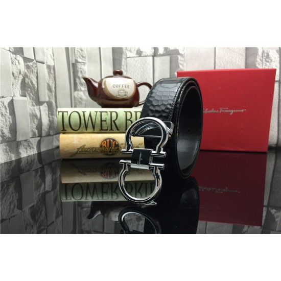 Ferragamo Gentle Monster leather belt with double gancini buckle GM161-SFM-T1590