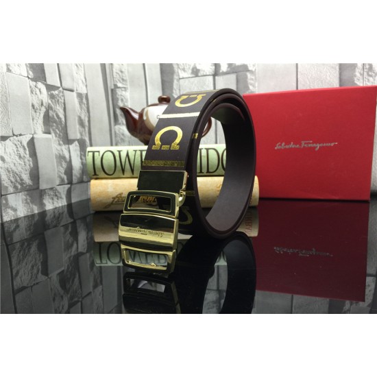 Ferragamo Gentle Monster leather belt with double gancini buckle GM167-SFM-T1584