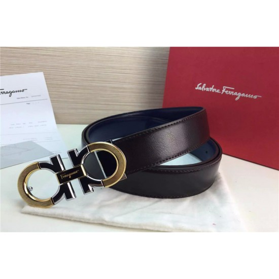 Ferragamo Gentle Monster leather belt with double gancini buckle GM174-SFM-T1577