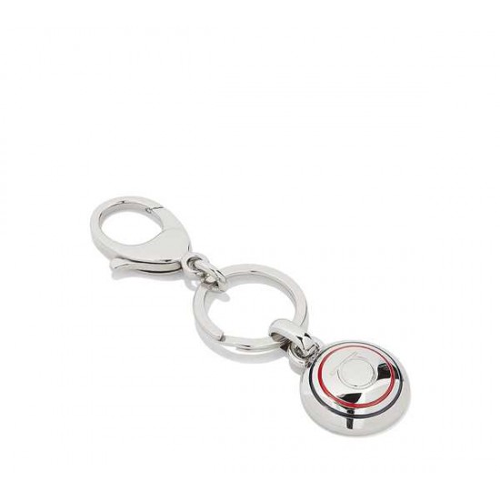 Salvatore Ferragamo Bi-color Key Ring With Center Gancini-SFM-T3080