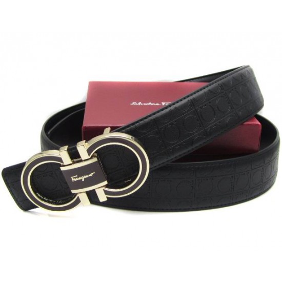 Ferragamo Adjustable Belt Black-SFM-T2531