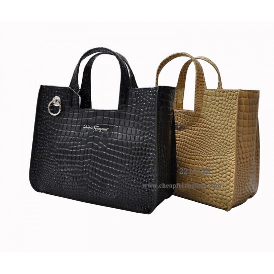 Ferragamo Leather Snake wo Handbag-SFM-T3011