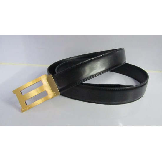 Ferragamo Belts Gold Buckle with Black-SFM-T2436