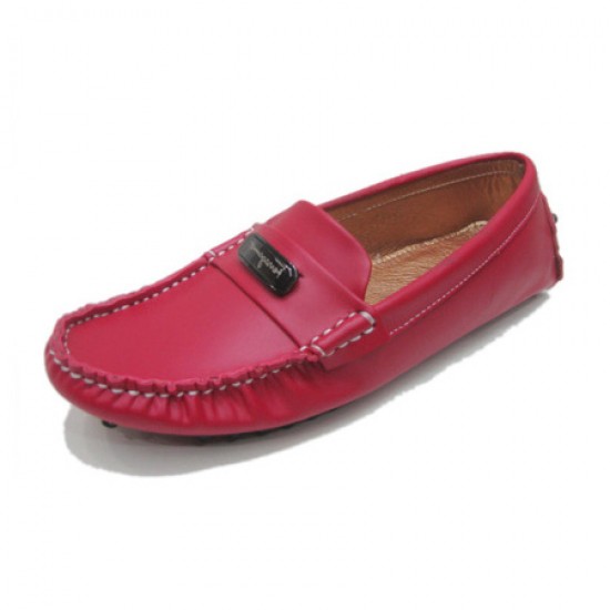 Ferragamo Fenice Loafers Leather Shoe Red-SFW-K3036