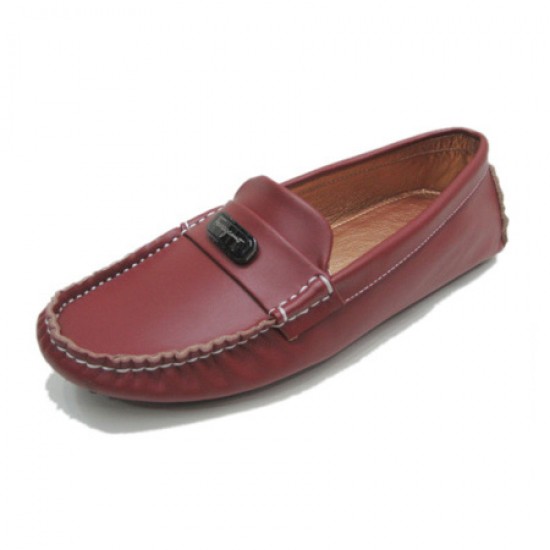 Ferragamo Fenice Loafers Leather Shoe Darkred-SFW-K3037