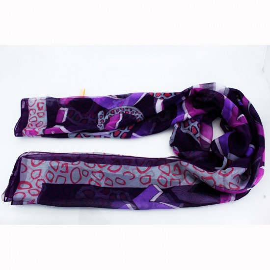 Ferragamo Benga Gancini Silk Scarfs Purple-SFW-K2762