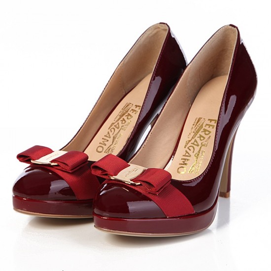 Ferragamo high heel wine red 274-SFW-K2990