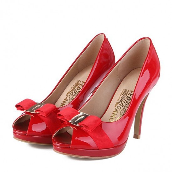 Ferragamo high heel red268-SFW-K2993