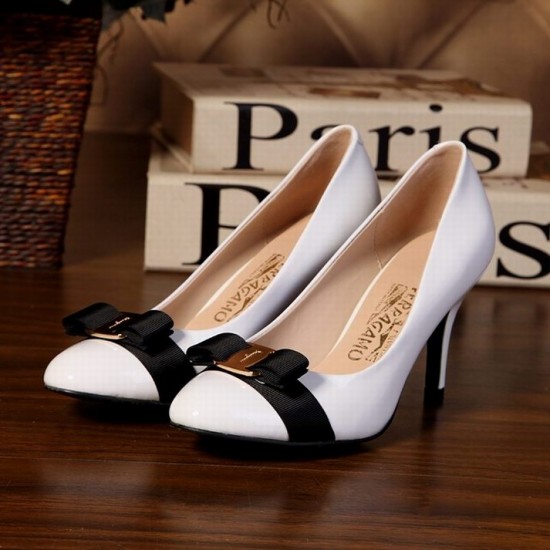 Ferragamo high heel in white 260-SFW-K2997