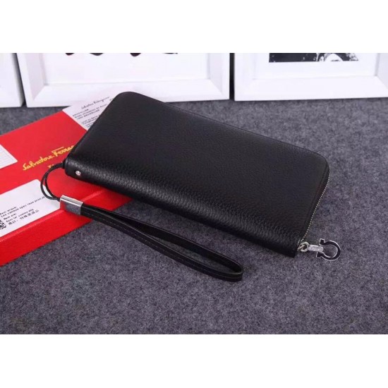 Ferragamo zip around wallet black red online-SFW-K2449