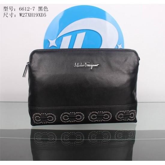 Ferragamo clutch wallet black-SFW-K2428