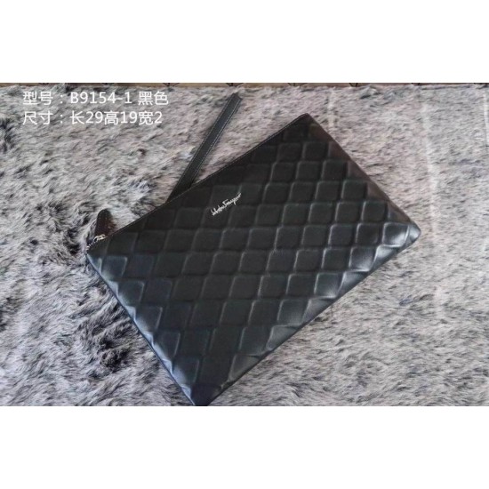 Ferragamo pouch wallet black-SFW-K2436