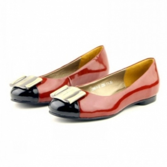 Ferragamo Varina Fun Flat Shoes Black Red Discount Online-SFW-K3093