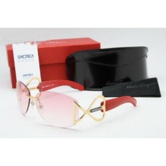 Ferragamo Style Sunglasses Pink Red-SFW-K3347
