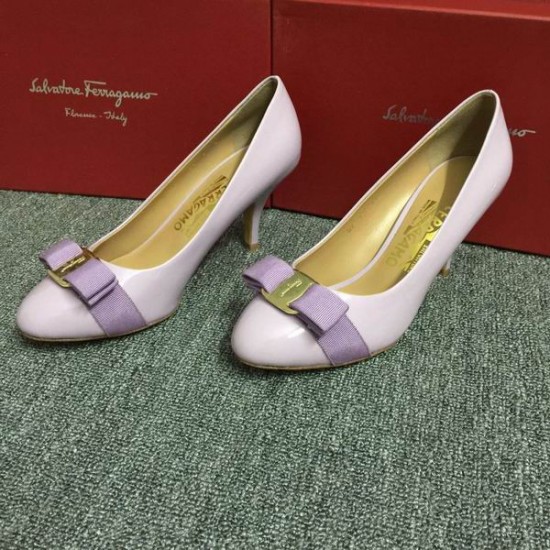 Ferragamo Carla Heels Lavender Pumps Shoes-SFW-K2947
