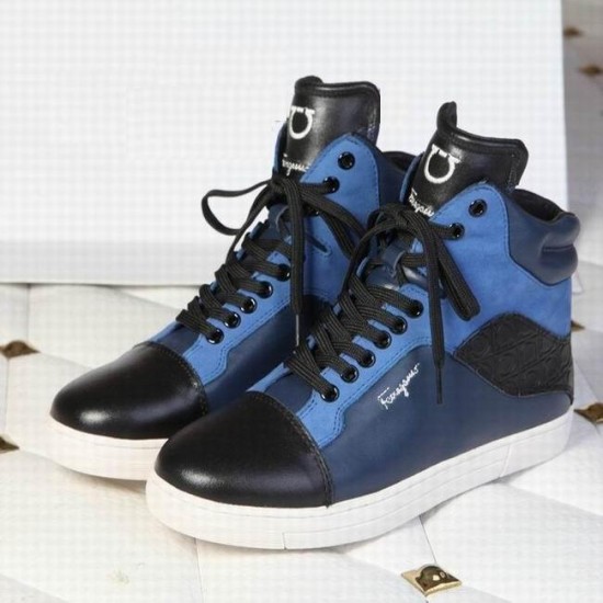 Ferragamo High Top Sneaker Blue-SFW-K2543