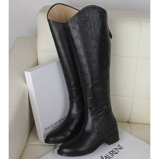 Ferragamo Tall Boots in calfskin Black-SFW-K3433