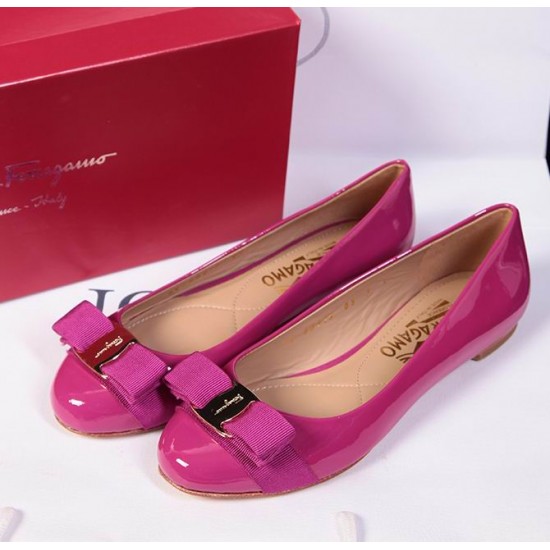 Ferragamo Varina Flat Shoes Rose-SFW-K3243
