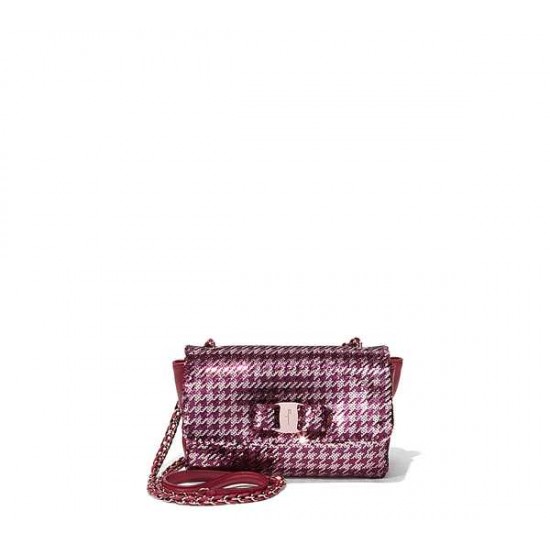 Salvatore Ferragamo Medium Sequined Vara Flap Bag Sale Online-SFW-K3408