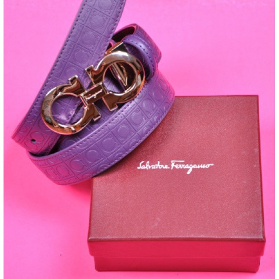 Ferragamo Belts Gold With Purple Sale-SFW-K3680