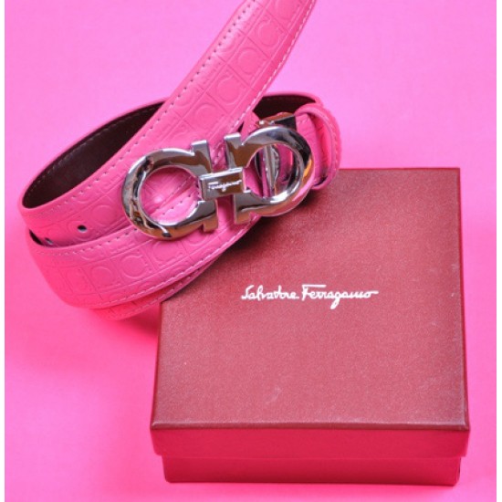 Ferragamo Belts Silver With Pink Sale-SFW-K3676